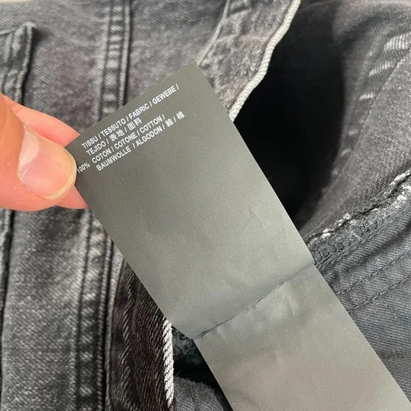 YSL SAINT LAURENT Paris Distressed Slim Fit Jeans Men 32x35 Charcoal Japanese